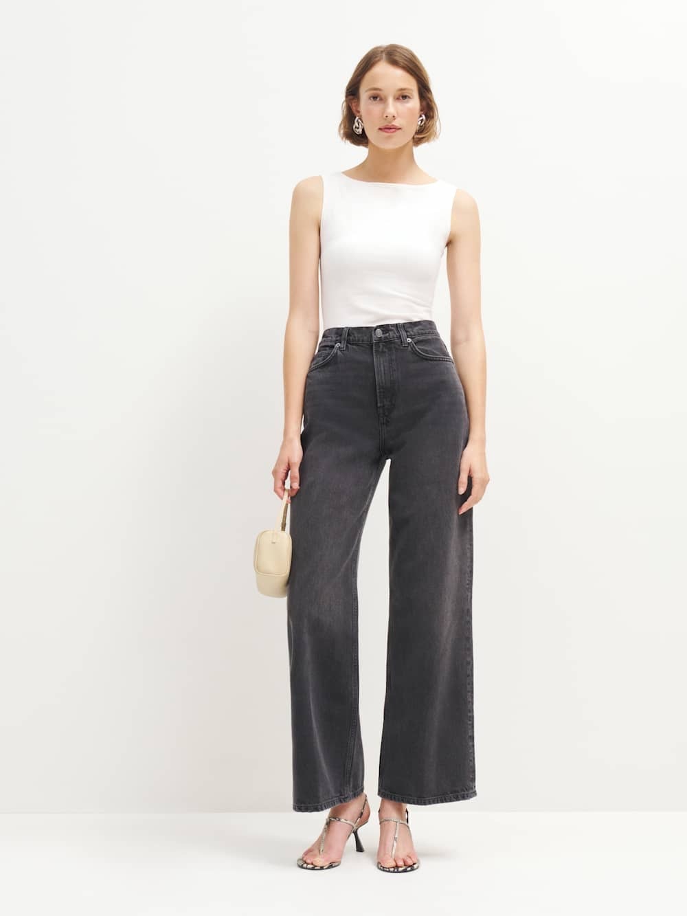 Reformation Cary High Rise Wide Leg Jeans in Summit (US 8/29)
